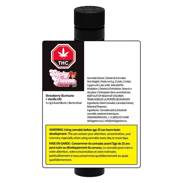 Image for Strawberry Slurricane + Vanilla OG infused Blunts, cannabis blunts by Sticky Greens
