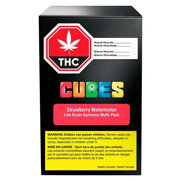 Image for Strawberry Watermelon Live Rosin Gummies, cannabis all products by Cubes