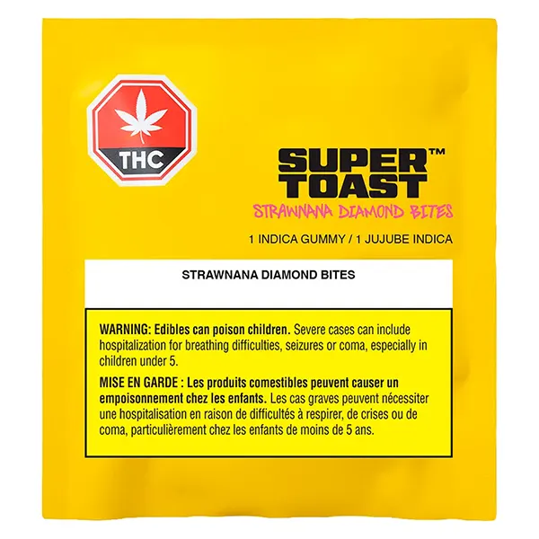 Image for Strawnana Diamond Bites, cannabis edibles by Super Toast