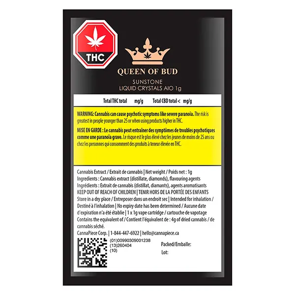 Image for Sunstone Liquid Crystals AIO, cannabis vapes by Queen of Bud
