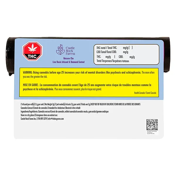 Image for Unicorn Cke Live Rosin and Diamond Infused Blunts, cannabis blunts by Castle Rock Farms