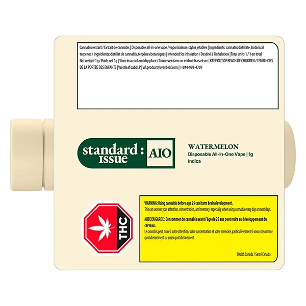 Image for Watermelon All-In-One Vape, cannabis all products by Standard Issue