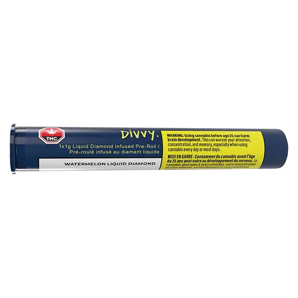 Image for Watermelon Liquid Diamond Infused Pre-Roll, cannabis all products by Divvy