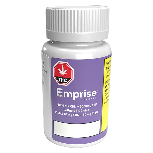 Image for 1000 CBN + 5000 CBD Softgels 10 CBN + 50 CBD, cannabis all products by Emprise