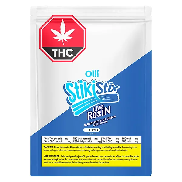 Image for 100 THC Multipack Live Rosin Sour Blueberry Blue Dream, cannabis edibles by Stikistix