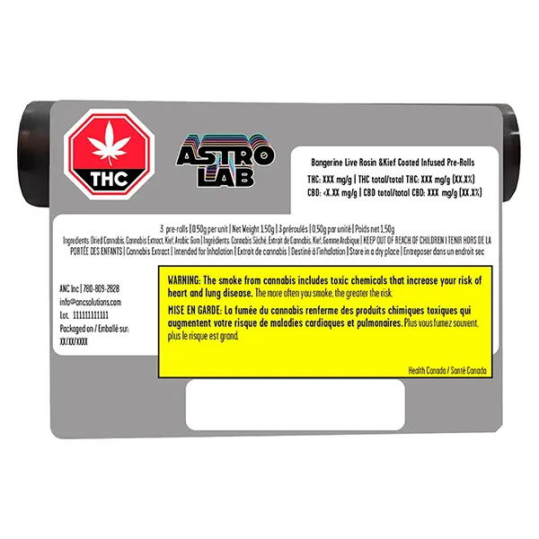 Image for Banjerine Live Rosin Infused Kief Coated Pre-Roll, cannabis pre-rolls by Astrolab