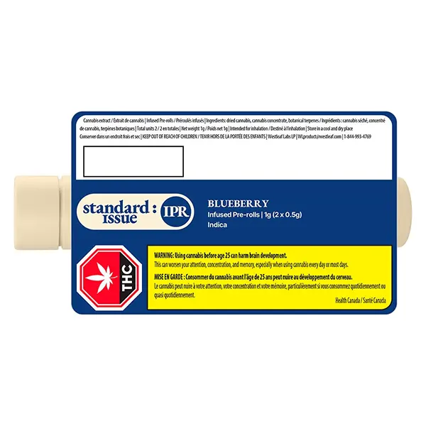 Image for Blueberry Infused Pre-Roll, cannabis pre-rolls by Standard Issue