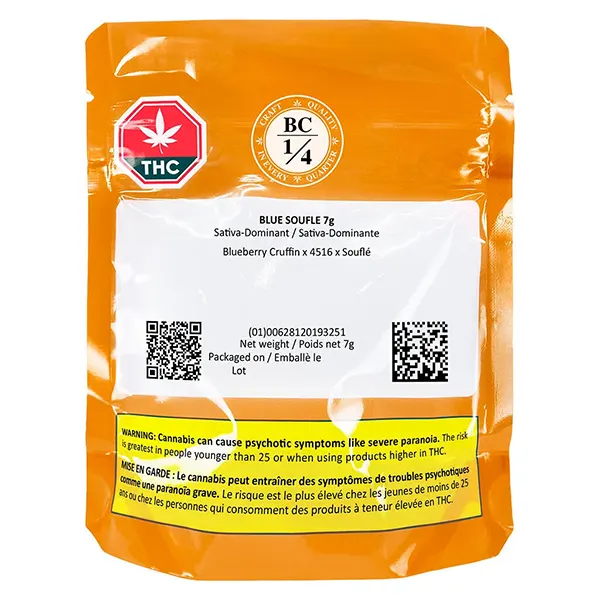 Image for Blue Soufle, cannabis dried flower by BC 1/4