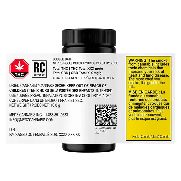 Image for Bubble Bath Pre-Roll, cannabis pre-rolls by Royal Cannabis Supply Co.