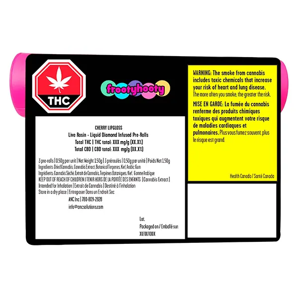 Image for Cherry Lipgloss Live Rosin + Liquid Diamond Infused Pre-Roll, cannabis pre-rolls by frootyhooty