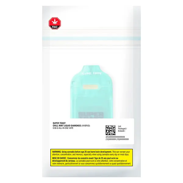 Chill Mint Liquid Diamonds AIO (Vapes) by Super Toast