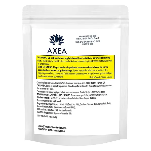 Image for Frankincense CBD Dead Sea Bath Salt, cannabis topicals by Axea