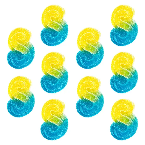 Image for Fully Blasted Blue Raspberry Lemonade Live Resin Sativa Gumm, cannabis edibles by SOURZ by Spinach