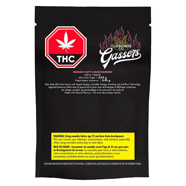 Image for Gassers Wedding Party Liquid Diamonds AIO, cannabis vapes by Claybourne