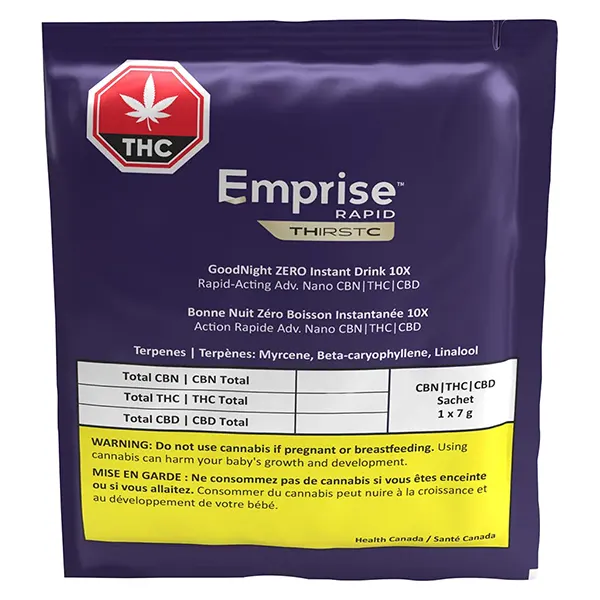 Image for GoodNight ZERO Instant Drink, cannabis beverages by Emprise