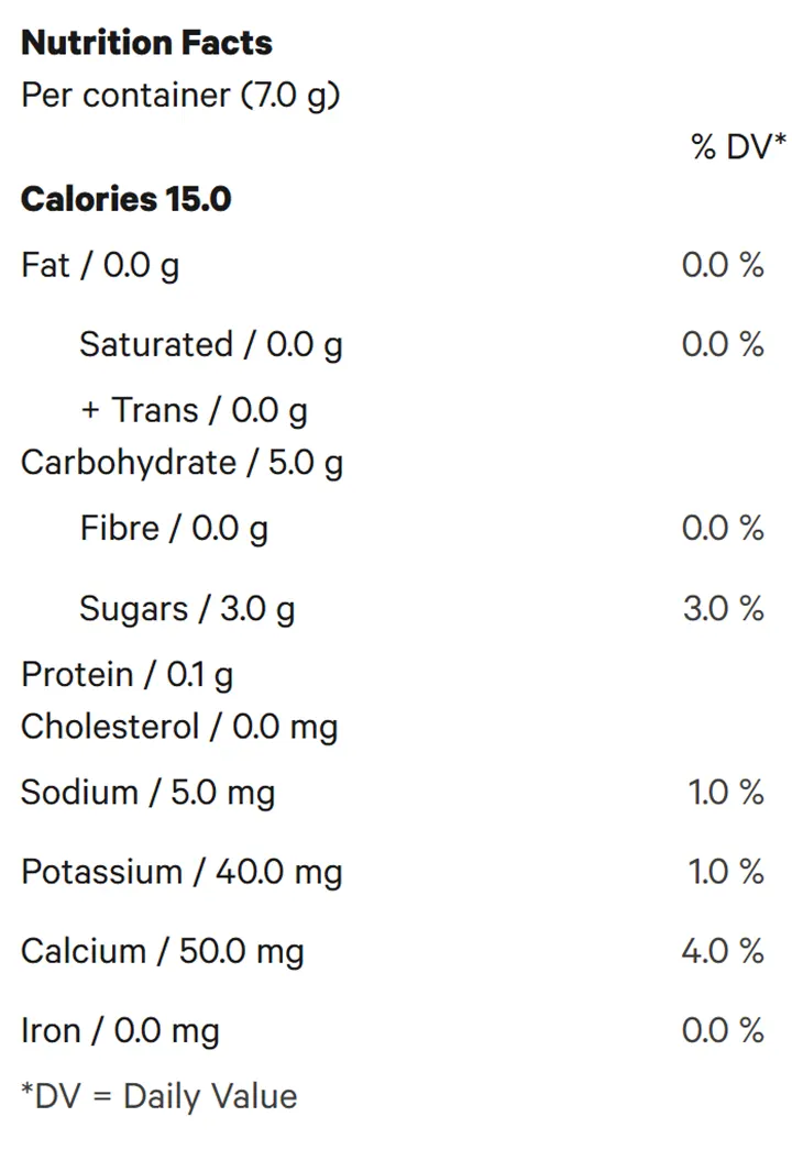 Nutrition Information for GoodNight ZERO Instant Drink (Beverages) by Emprise