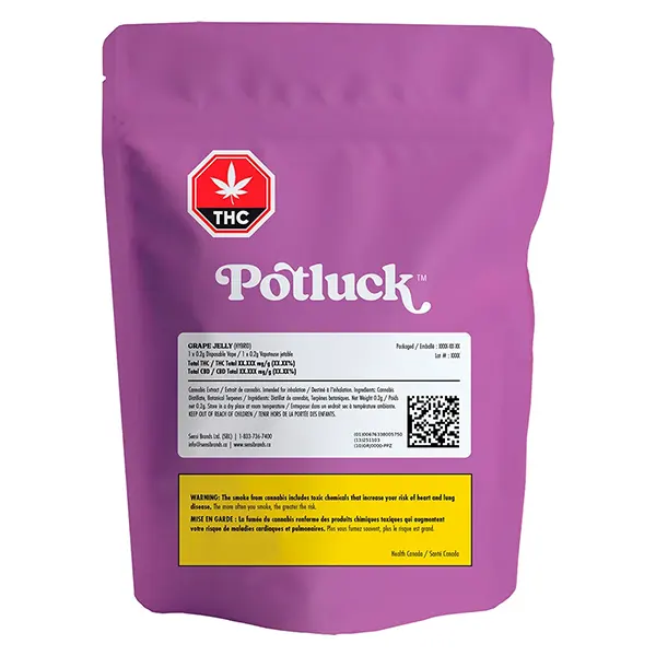 Image for Grape Jelly Popz AIO, cannabis vapes by Potluck