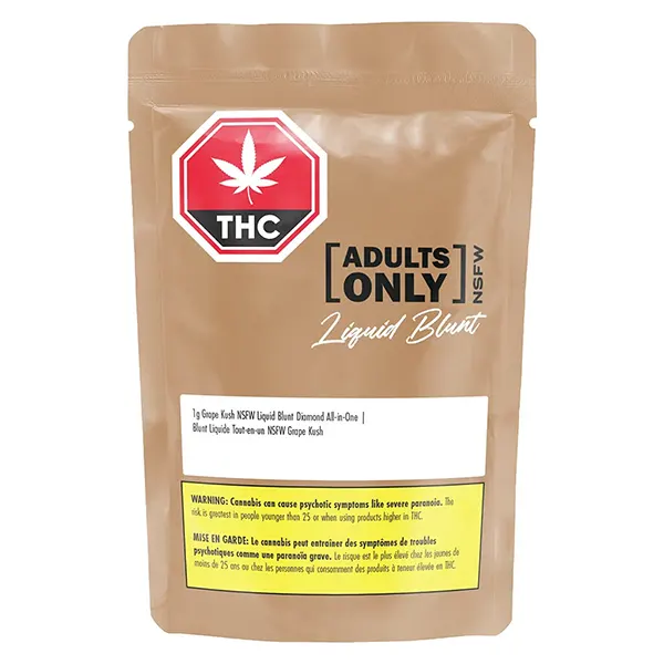 Image for Grape Kush NSFW Liquid Blunt Diamond All-in-One, cannabis vapes by Adults Only