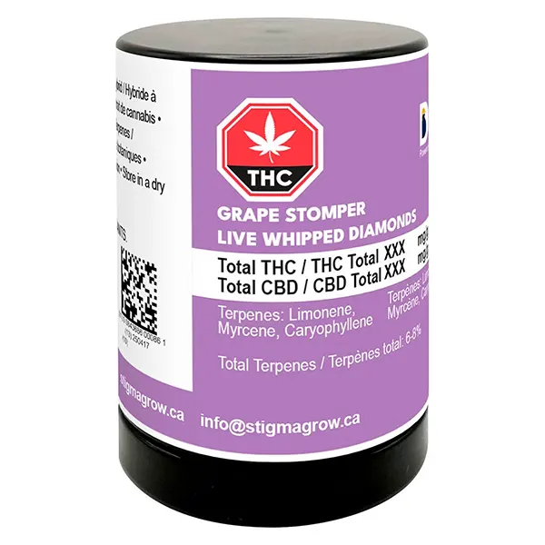 Image for Grape Stomper Live Whipped Diamonds, cannabis concentrates by Dab Bods
