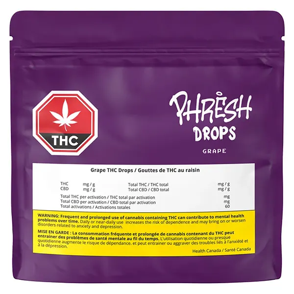 Image for Grape THC Drops, cannabis bottled oils by Phresh