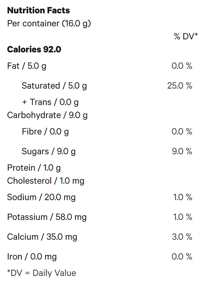 Nutrition Information for Live Rosin Milk Chocolate Square (Edibles) by A-Ha!