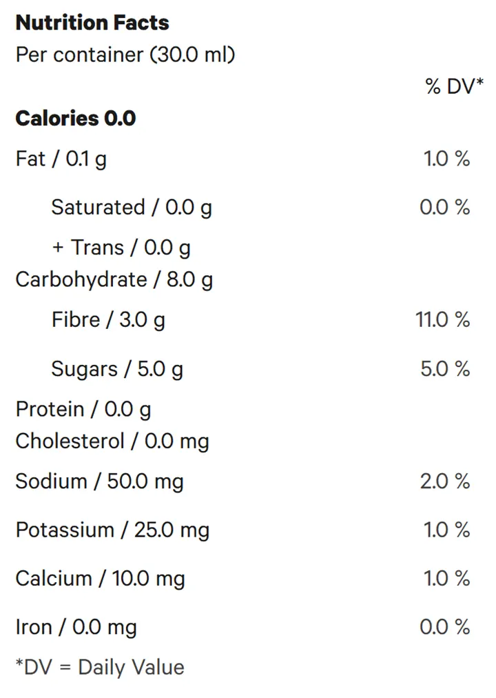 Nutrition Information for Mango Nectar (Beverages) by Dank Diner