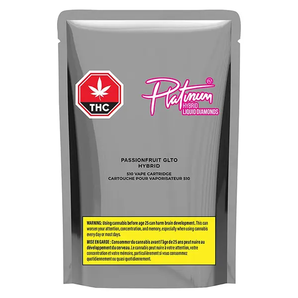 Image for Passionfruit GLTO Liquid Diamond 510 Thread Cartridge, cannabis all products by Platinum