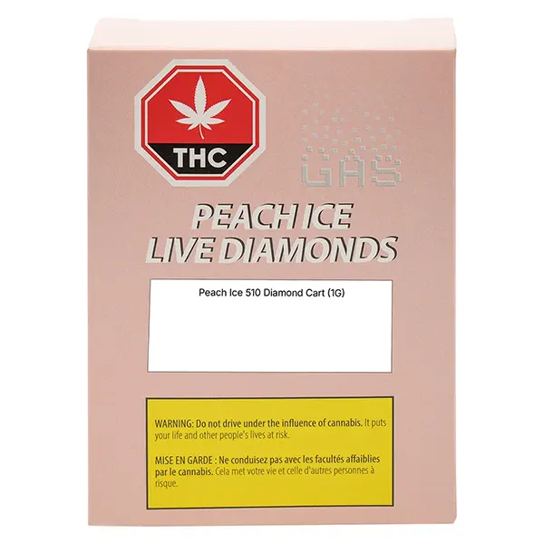 Image for Peach Ice 510 Diamond Cartridge, cannabis vapes by GAS