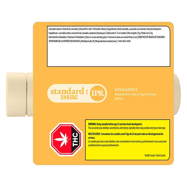 Image for Pineapple Infused Pre-Roll, cannabis pre-rolls by Standard Issue