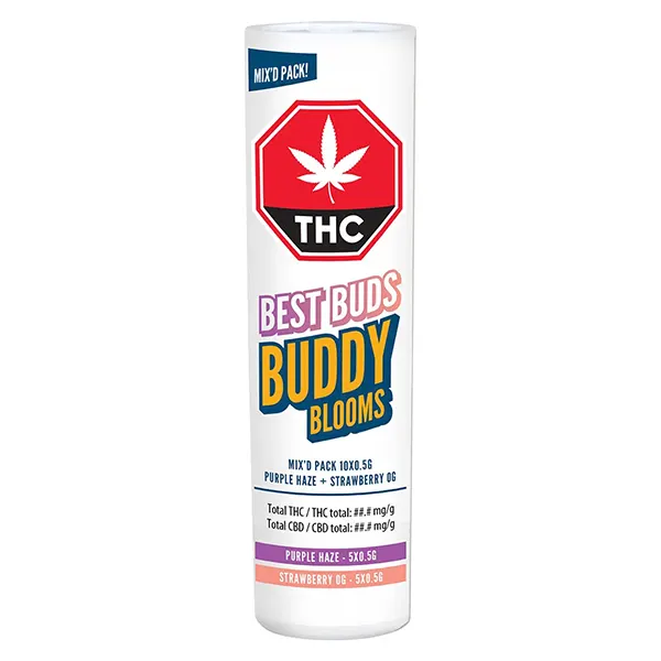 Image for Purple Haze & Strawberry OG Best Buds Mix'd Pre-Roll, cannabis all products by Buddy Blooms