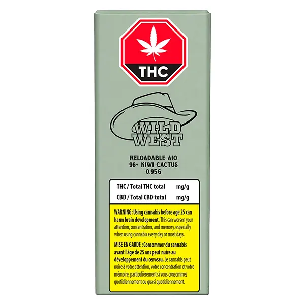 Image for Reloadable AIO - 96+ Kiwi Cactus, cannabis vapes by Wild West