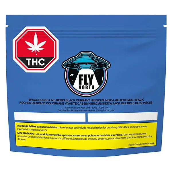 Image for Space Rocks Live Rosin Black Currant Hibiscus Indica, cannabis all products by Fly North