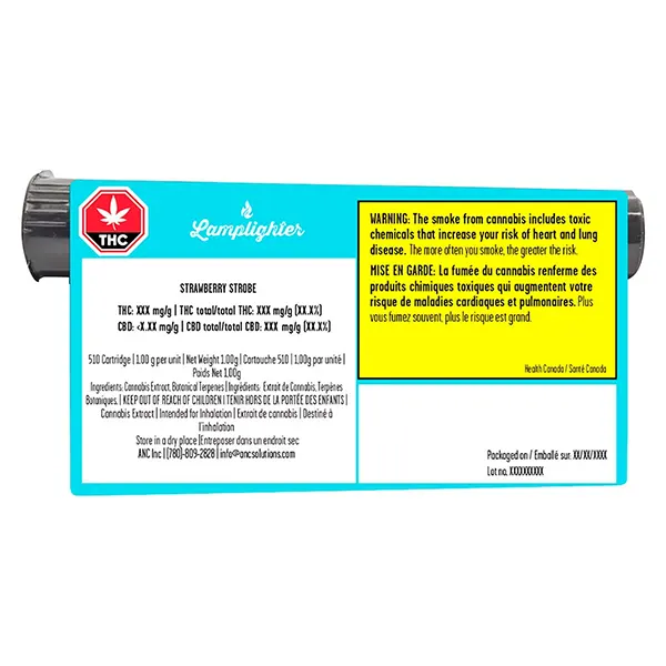 Image for STRAWBERRY STROBE Liquid Diamond 510 Thread Cartridge, cannabis vapes by Lamplighter