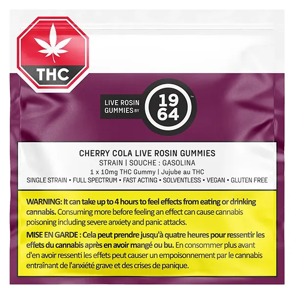 Image for THC:CBD Cherry Cola Live Rosin Gummies, cannabis all products by 1964