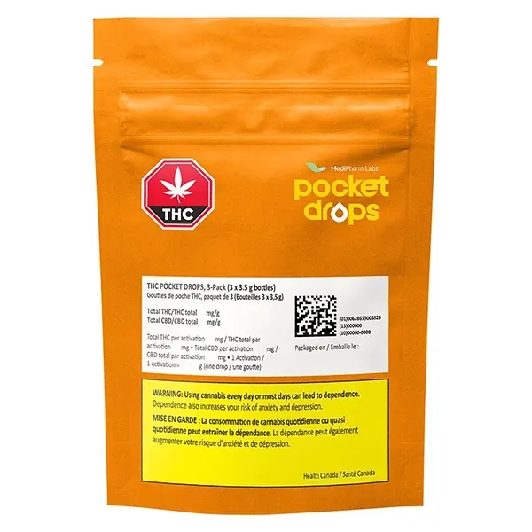 Image for THC Pocket Drops 300 3 x 100mg, cannabis bottled oils by Fireside