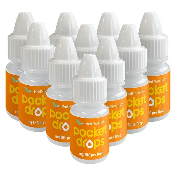 Image for THC Pocket Drops 1000 10 x 100mg, cannabis bottled oils by Fireside