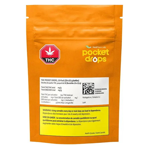 Image for THC Pocket Drops 1000 10 x 100mg, cannabis bottled oils by Fireside