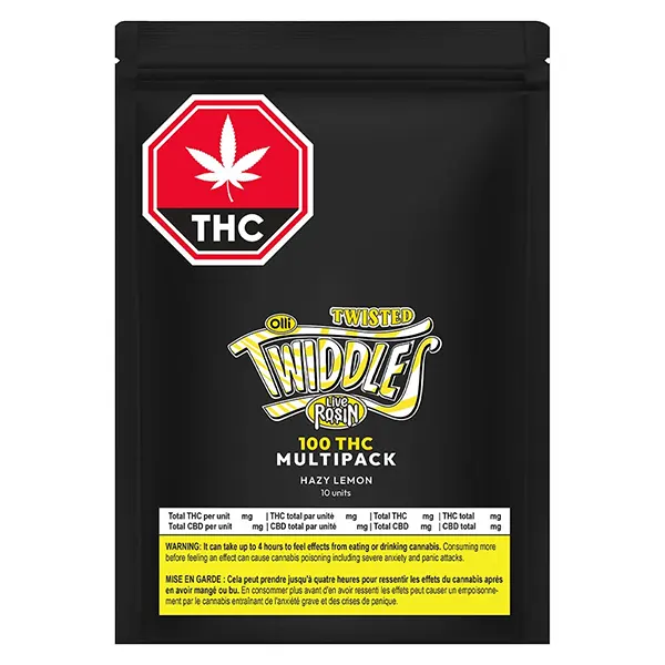 Image for 100 THC Multipack Live Rosin Twisted Hazy Lemon, cannabis edibles by Twiddles
