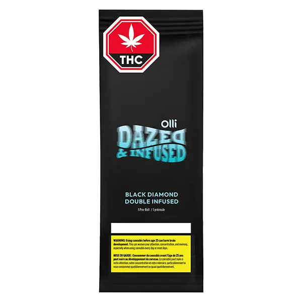 Image for Black Diamond + Double Infused Pre-Roll, cannabis pre-rolls by Dazed & Infused