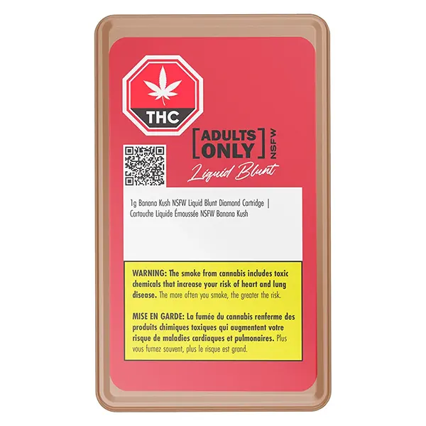 Image for Banana Kush NSFW Liquid Blunt Cartridge 510 Thread Cartridge, cannabis vapes by Adults Only