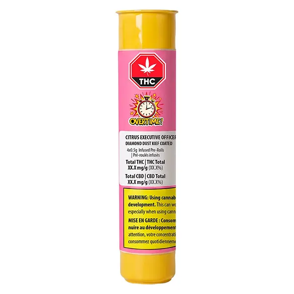 Image for Citrus Executive Officer Diamond Dust Kief Coated Infused, cannabis pre-rolls by Overtime