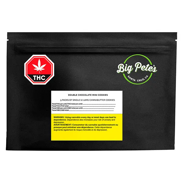 Image for Double Chocolate Mini Cookies, cannabis all products by Big Pete's Treats