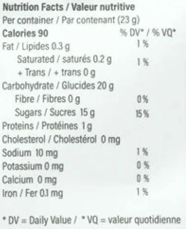 Nutrition Information for Sour Soft Chews Variety Pack (Gummies) by Chuz