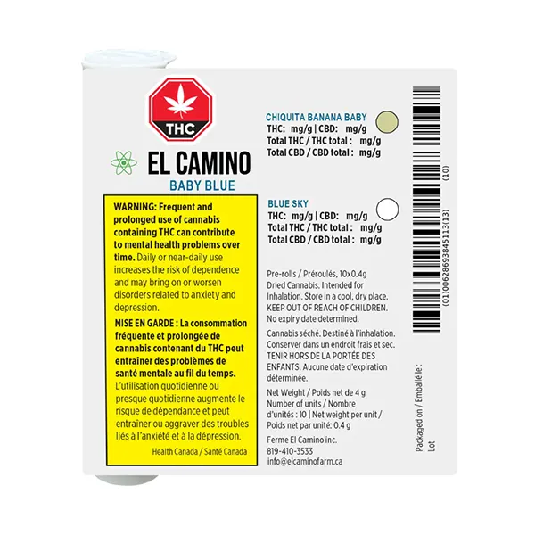 Baby Blue Pre-Roll (Pre-Rolls) by El Camino