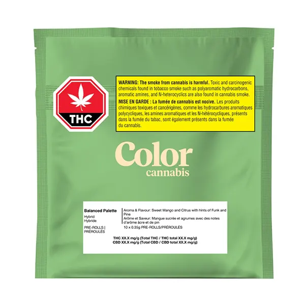 Image for Balanced Palette Pre-Roll, cannabis all products by Color Cannabis