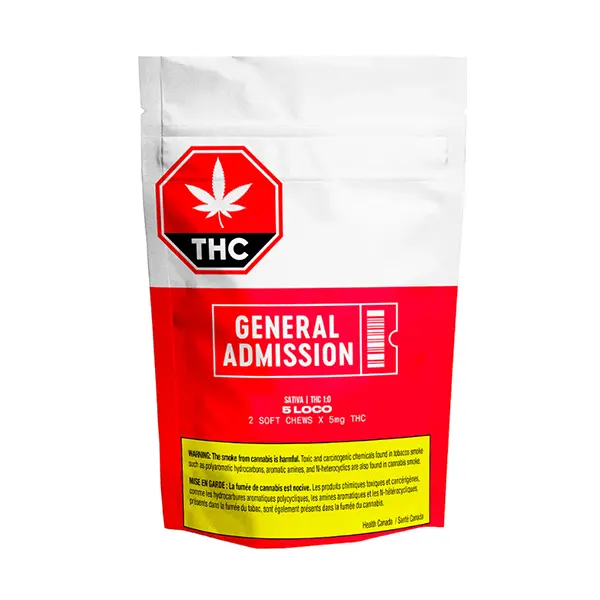 5 Loco THC Soft Chew (1:0) (Gummies) by General Admission