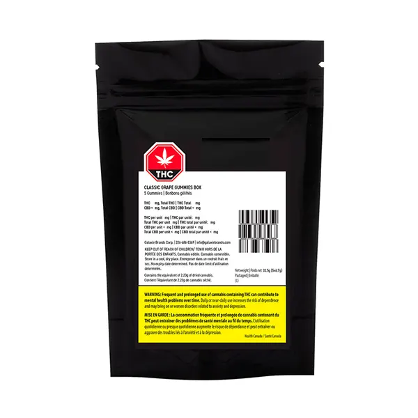 Image for Classic Grape Gummies Box, cannabis gummies by Stunnerz