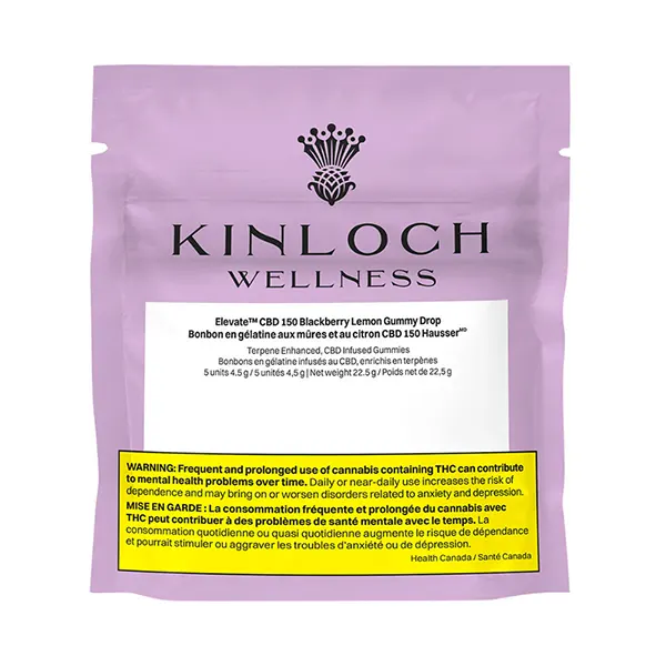 Elevate™ CBD 150 Blackberry Lemon Gummy Drop (Gummies) by Kinloch Wellness