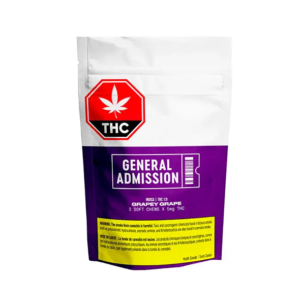 Image for Grapey Grape THC Soft Chew (1:0), cannabis all products by General Admission