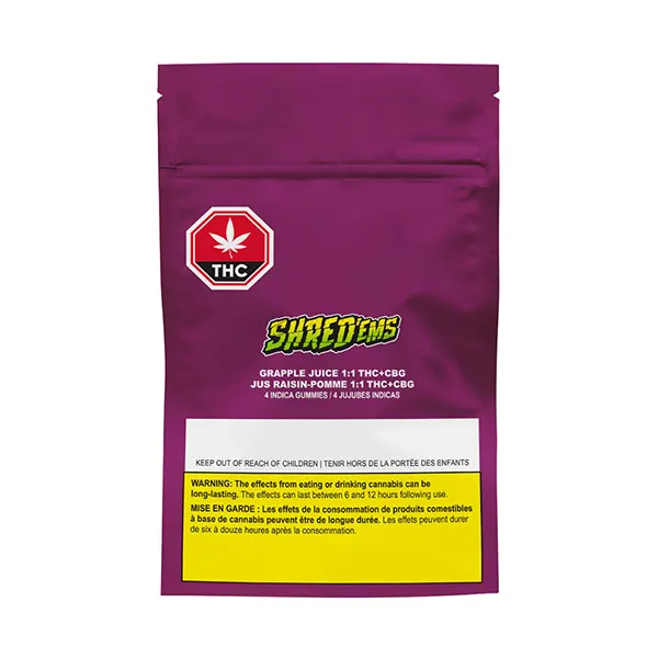 Grapple Juice 1:1 THC:CBG Soft Chews (Gummies) by Shred'ems